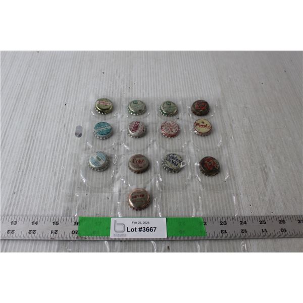 (13) Vintage Pop Bottle Caps
