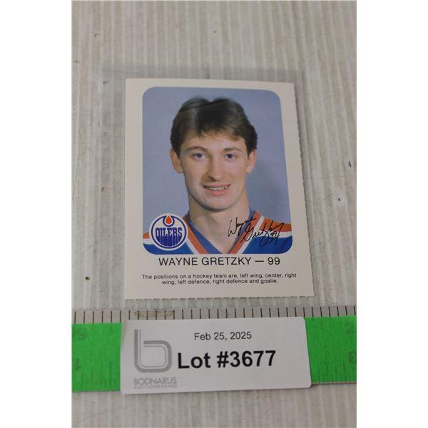 1981 Wayne Gretzky Edmonton Oilers Red Rooster Card
