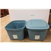 Image 1 : *(2) 72L Type A Plastic Totes, One Lid 16" Tall x 24" Long x 20" Wide