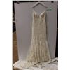 Image 1 : *Essence of Australia Thin Strapped Wedding Dress 69" Long with Train x Approx. 17" Waist