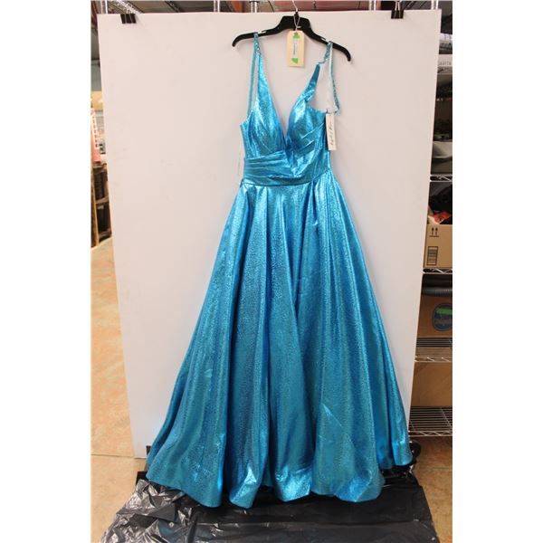 *Angela & Alison Low Back Blue Dress- SIze 14