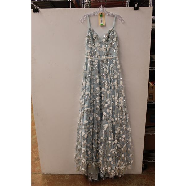 *Tiffany Designs Sky Blue Thin Strapped Dress- Size 6