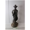 Image 1 : Cement Cowboy Statue 23.5" Tall- As Is WILL NOT SHIP