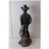 Image 2 : Cement Cowboy Statue 23.5" Tall- As Is WILL NOT SHIP