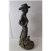 Image 3 : Cement Cowboy Statue 23.5" Tall- As Is WILL NOT SHIP