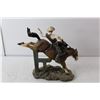 Image 3 : Resin Cowboy & Horse Statue 10" Tall x 11" Long