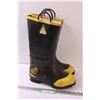 Image 1 : Work Steel Toe Rubber Boot - Men Size 9 - Some Wear, As Pictured
