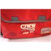 Image 6 : (2) Fabric Lunch Bags (Coleman & CJWW) - Some Wear & Red Shopping Bag w/ Pockets