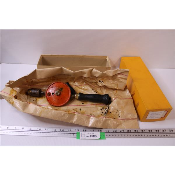 Stanley Hand Drill - Still in Grease in Box - NOS