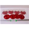 Image 1 : (8) Red Vehicle Light Covers - 4.25" Diameter