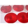 Image 2 : (8) Red Vehicle Light Covers - 4.25" Diameter