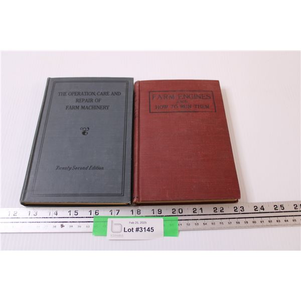 (2) Vintage Farm Repair/Engines Books - Hardcover