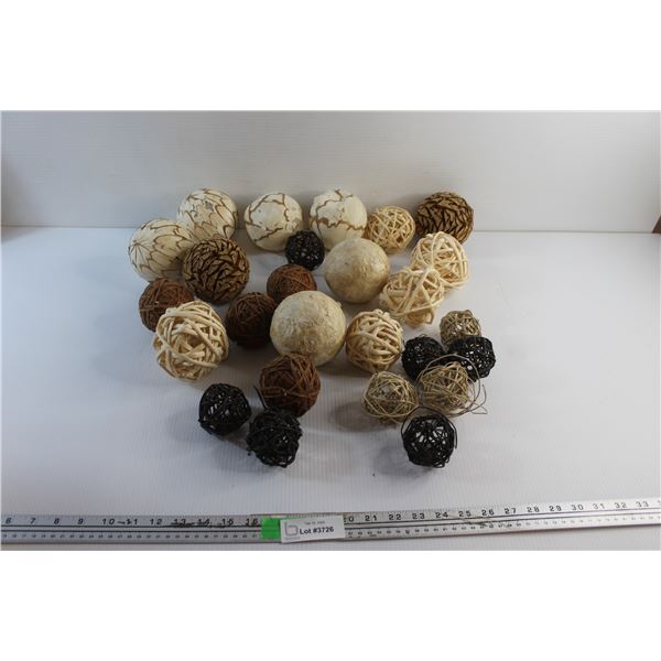 Wicker Rattan Balls Decor