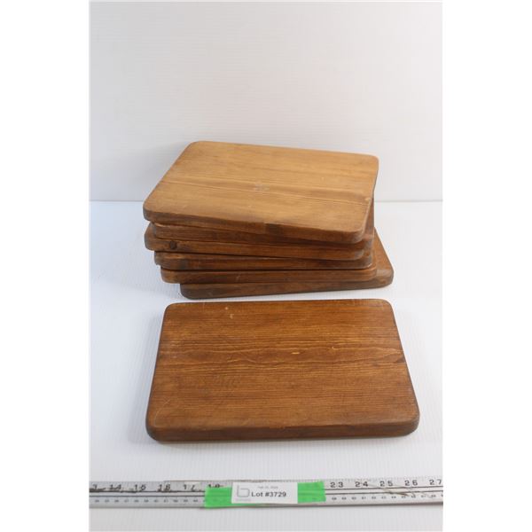 (7) Wooden Cutting Boards 12'' x 9''