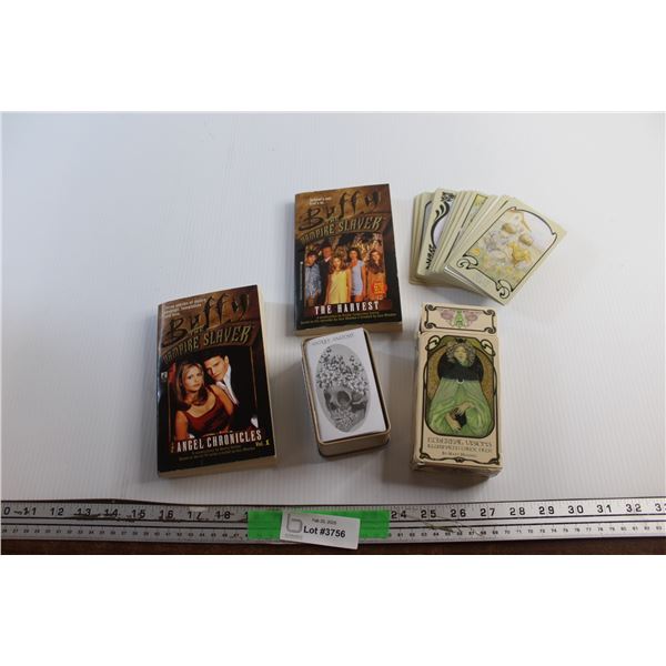 (2) Buffy the Vampire Slayer Books and Tarot Cards
