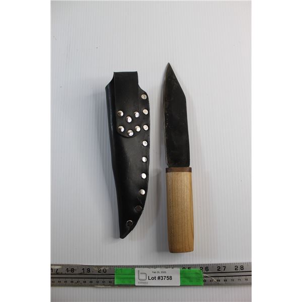 Homemade 7'' Fixed Blade Knife and Sheath