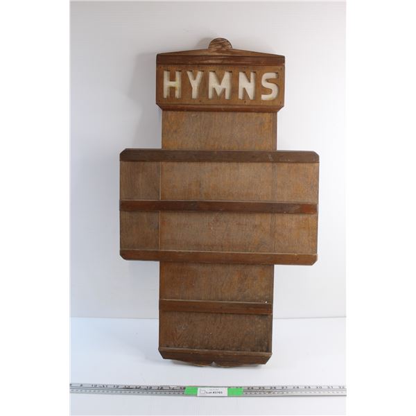 Wooden Hymns Wall Hanging Display Rack 31'' x 19''