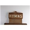 Image 2 : Wooden Hymns Wall Hanging Display Rack 31'' x 19''