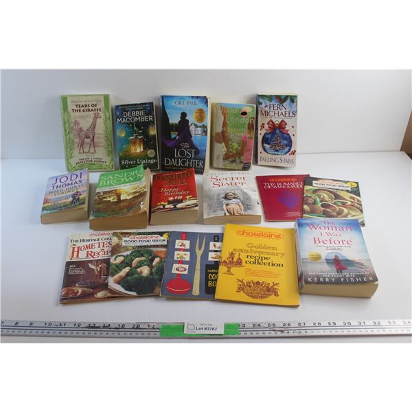 (15) Books - Food Recipe Books, The Lost Daughter and Wild Horse Springs