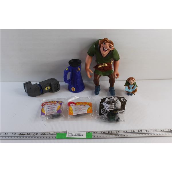 McDonalds Hot Wheels, Disney Hunchback and Batman Toys