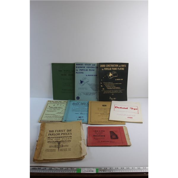 (9) Vintage Piano Music Books