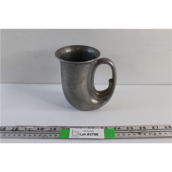 William A Rogers Pewter Horn Drinking Cup