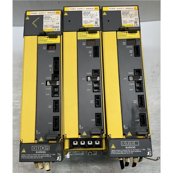 (3) Fanuc #A06B-6200-H015 aiPS 15-B Servo Amplifiers