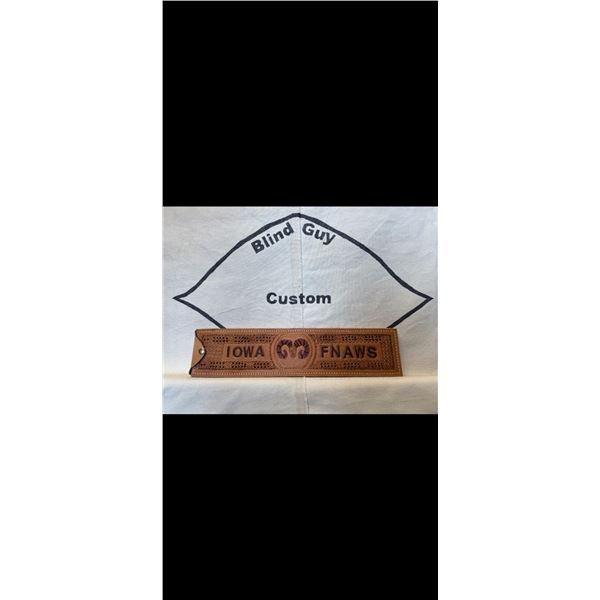 CUSTOM IOWA FNAWS CRIBBAGE BOARD