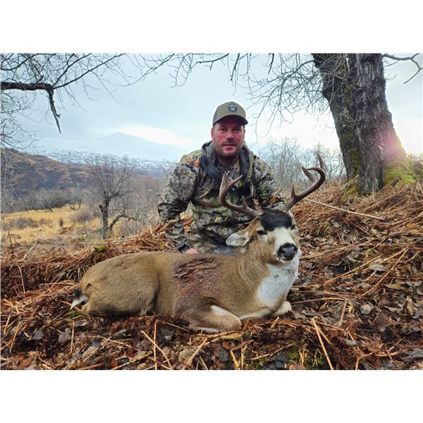 SITKA BLACKTAIL DEER HUNT FOR TWO ON KODIAK ISLAND ALASKA