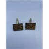 Image 1 : Textured Gold Toned Costume Cuff Links