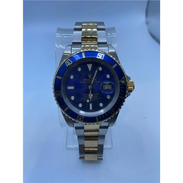 Replica Rolex Oyster Perpetual Date Submariner Blue Dial Watch