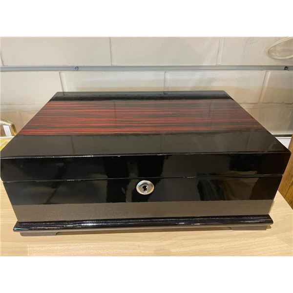 Locking Tortoise Shell Coloured Watch Box (No Key)