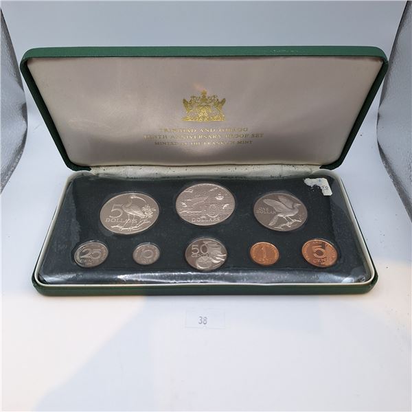 1973 Franklin Mint Trinidad and Tobago Proof Set 64.7g Sterling Silver