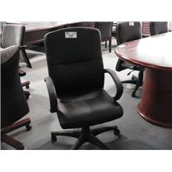 Black Leather Gaslift Office Chair