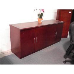 Burled Cherry Executive Credenza