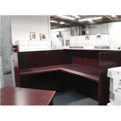 Mahogany Executive Corner Workstation