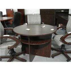 Mahogany Round Conference Table