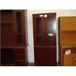 Mahogany Glass Door Cabinet