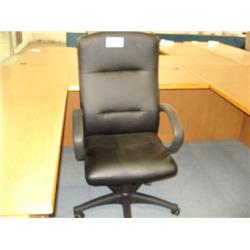 Black Leather Highback Gaslift Chair