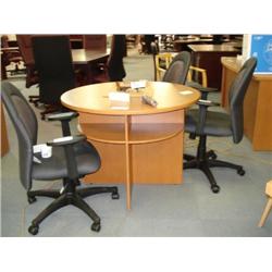 Oak Round Conference Table