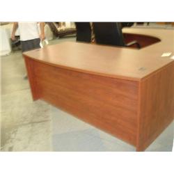 Dark Cherry Bowfront Desk