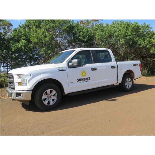(943805) 2016 Ford F150 XL Pickup Truck, 4X4, 83537 Miles, Lic. 851KBR (Starts & Runs - See Video)