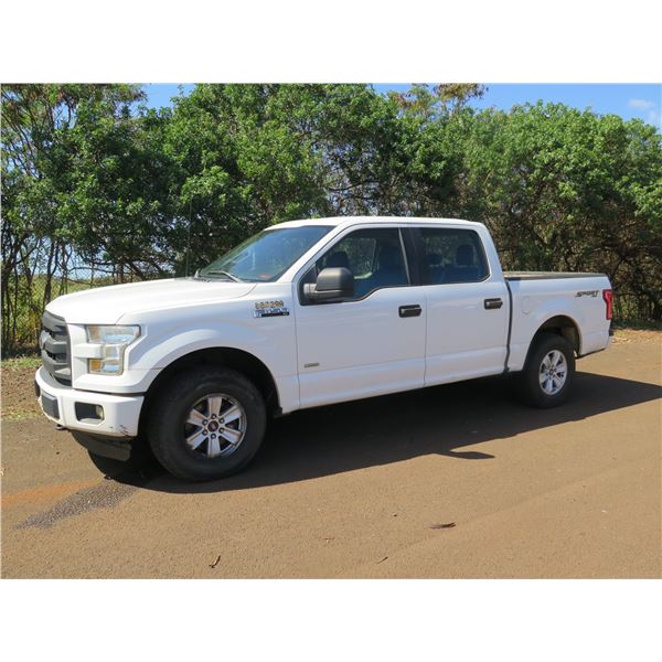 (867299) 2015 Ford F150 XL Sport Pickup Truck, 4X4, 86735 Miles, Lic. 819KBT (Starts & Runs - See Vi