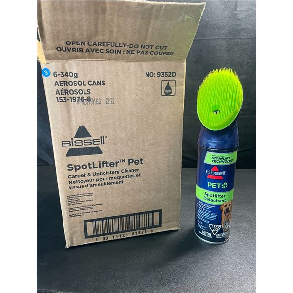 Box of 6 Bissel SpotLifter Pet Carpet & Upholstery Cleaners - (6x340g Aerosol Cans) - New