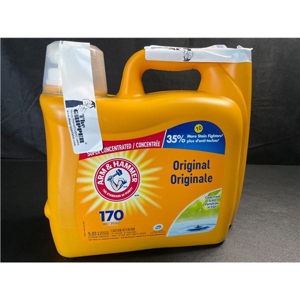 1 Large Jug of Arm & Hammer Original Liquid Laundry Detergent - 5.03L (170 Loads) - New Sealed