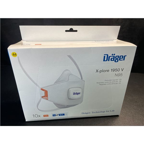 Box of 10 Drager X-plore 1950 N95 Respirator Masks - Size S - New