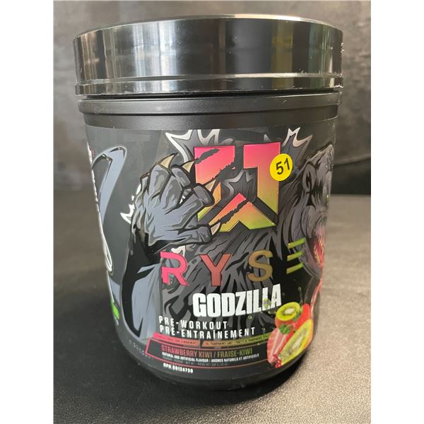 1 Tub of RYSE Godzilla Pre-Workout Powder - Strawberry Kiwi - 738G - New Sealed (BB: 04/2026)