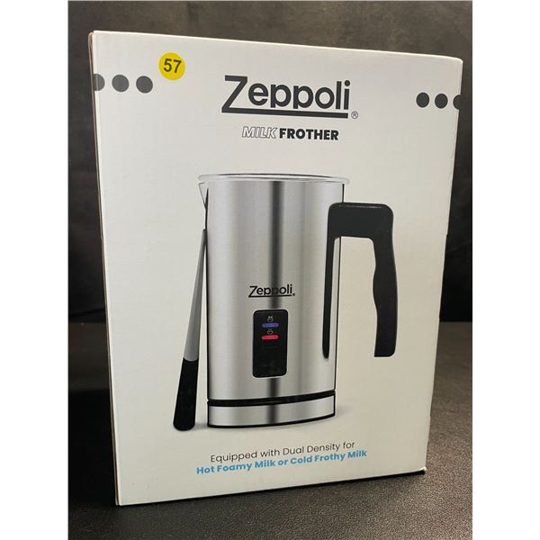 1 Zeppoli Stainless Steel Electric Milk Frother/Warmer - Brand New!