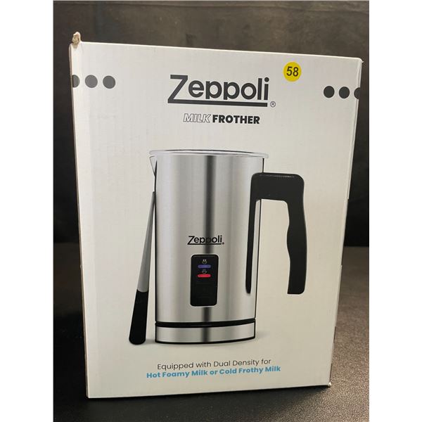 1 Zeppoli Stainless Steel Electric Milk Frother/Warmer - Brand New!