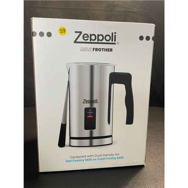 1 Zeppoli Stainless Steel Electric Milk Frother/Warmer - Brand New!
